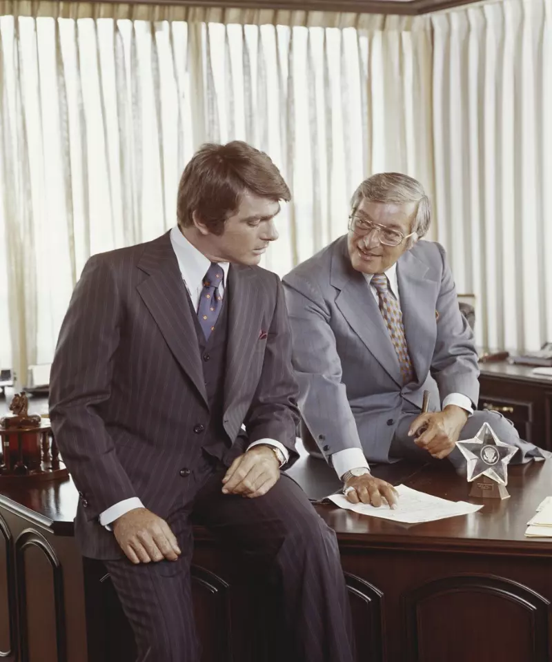 A significant differentiator for suits and dress shirts in the seventies was wide lapels and collars.