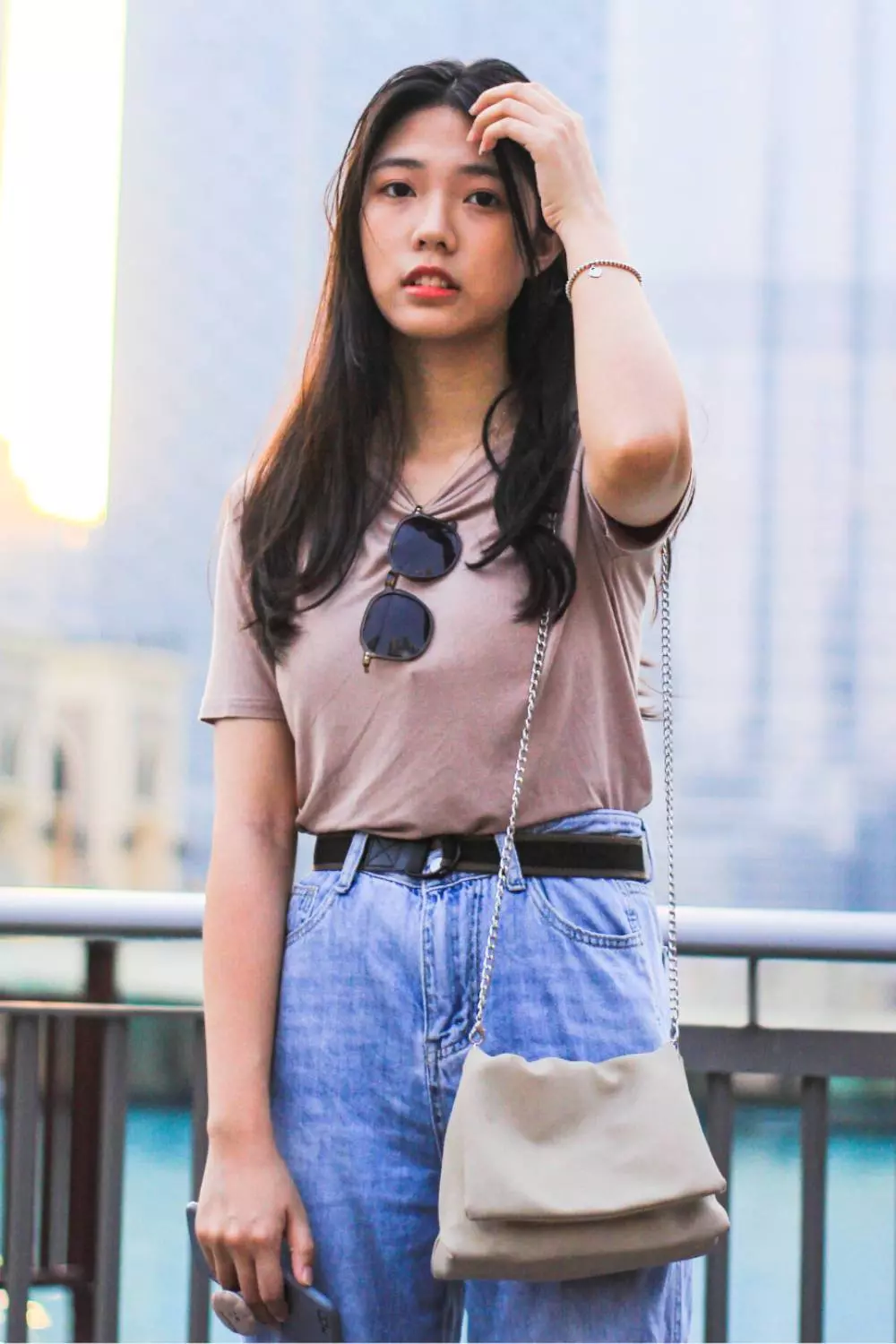Korean outfit jeans graphic tee