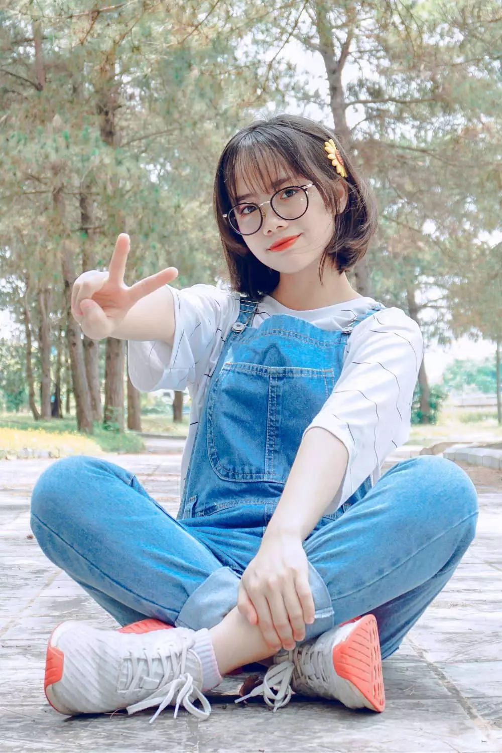 Korean outfit jeans dungaree