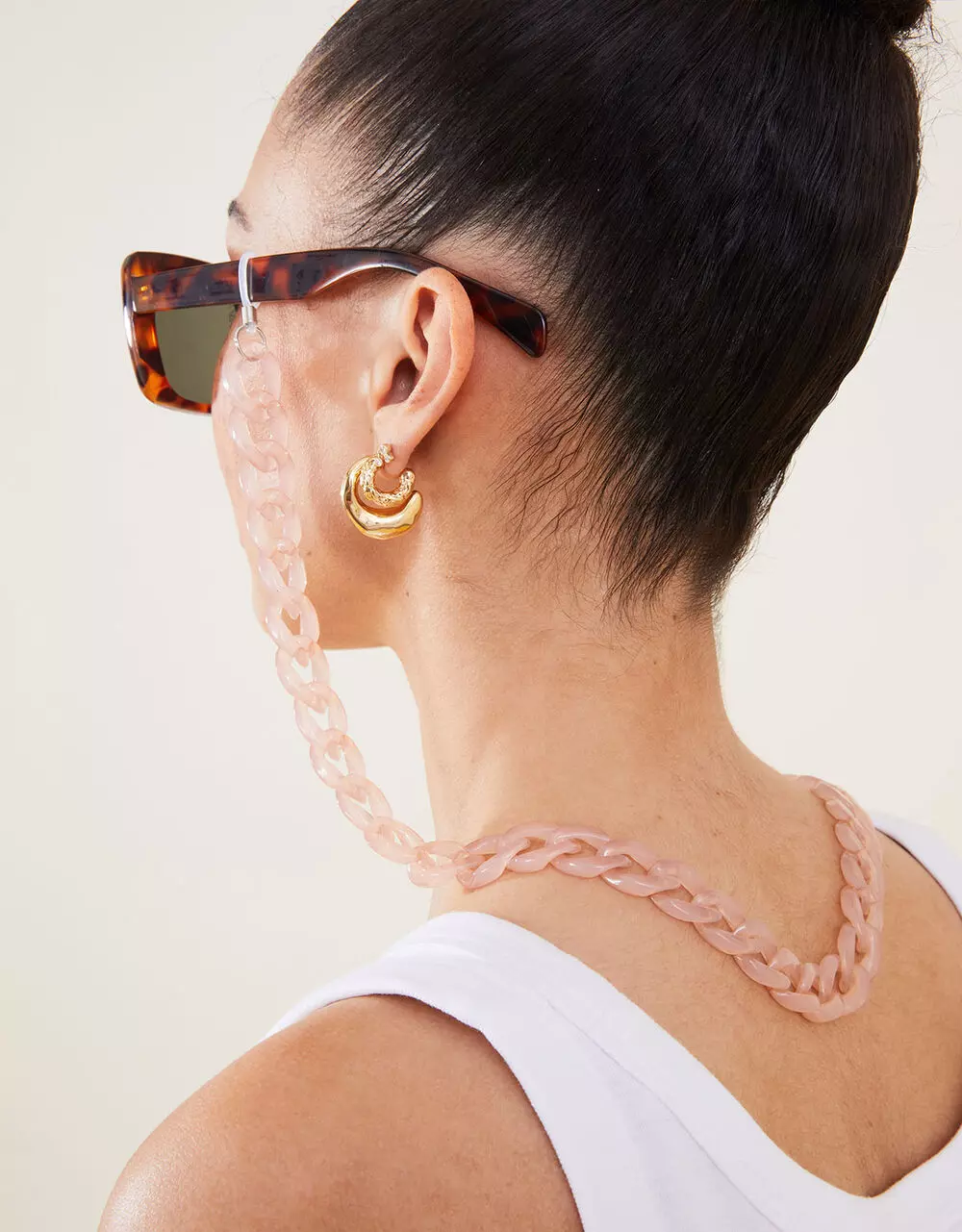 Stone-embellished Sunglasses Chain