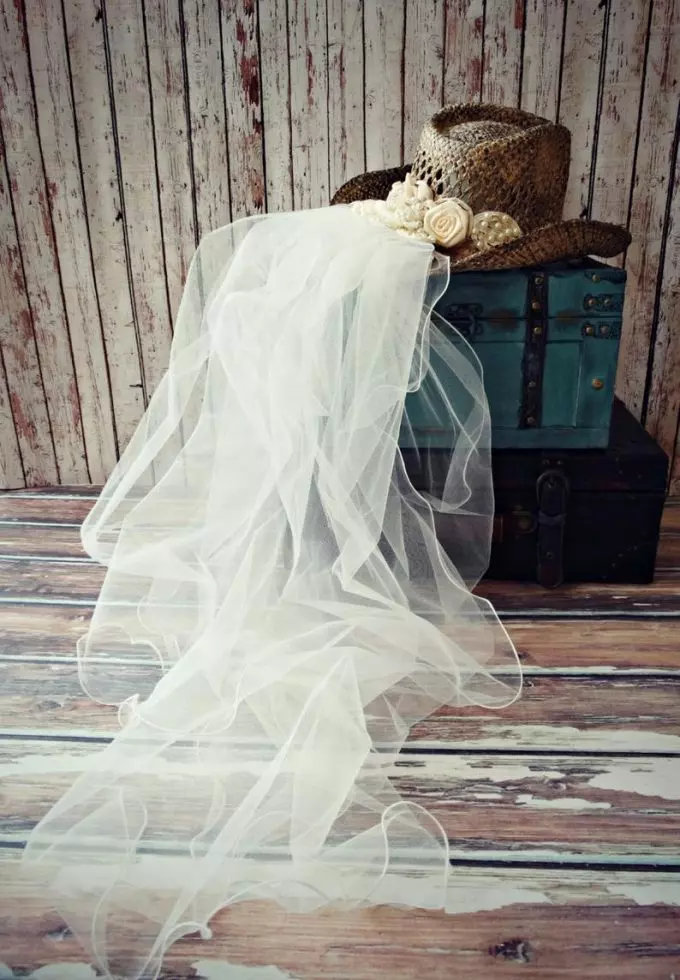 Wedding dresses with cowboy boots