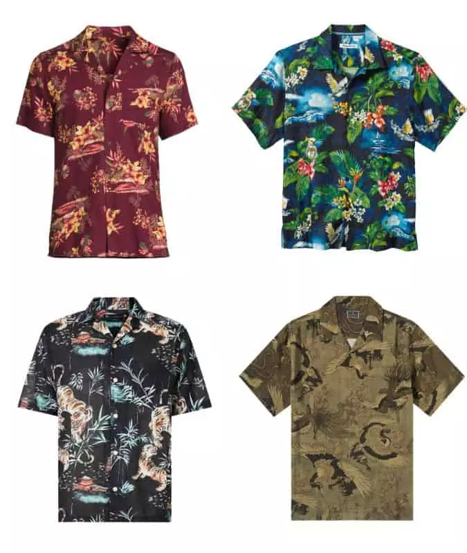 Hawaiian & Japanese Print Shirt
