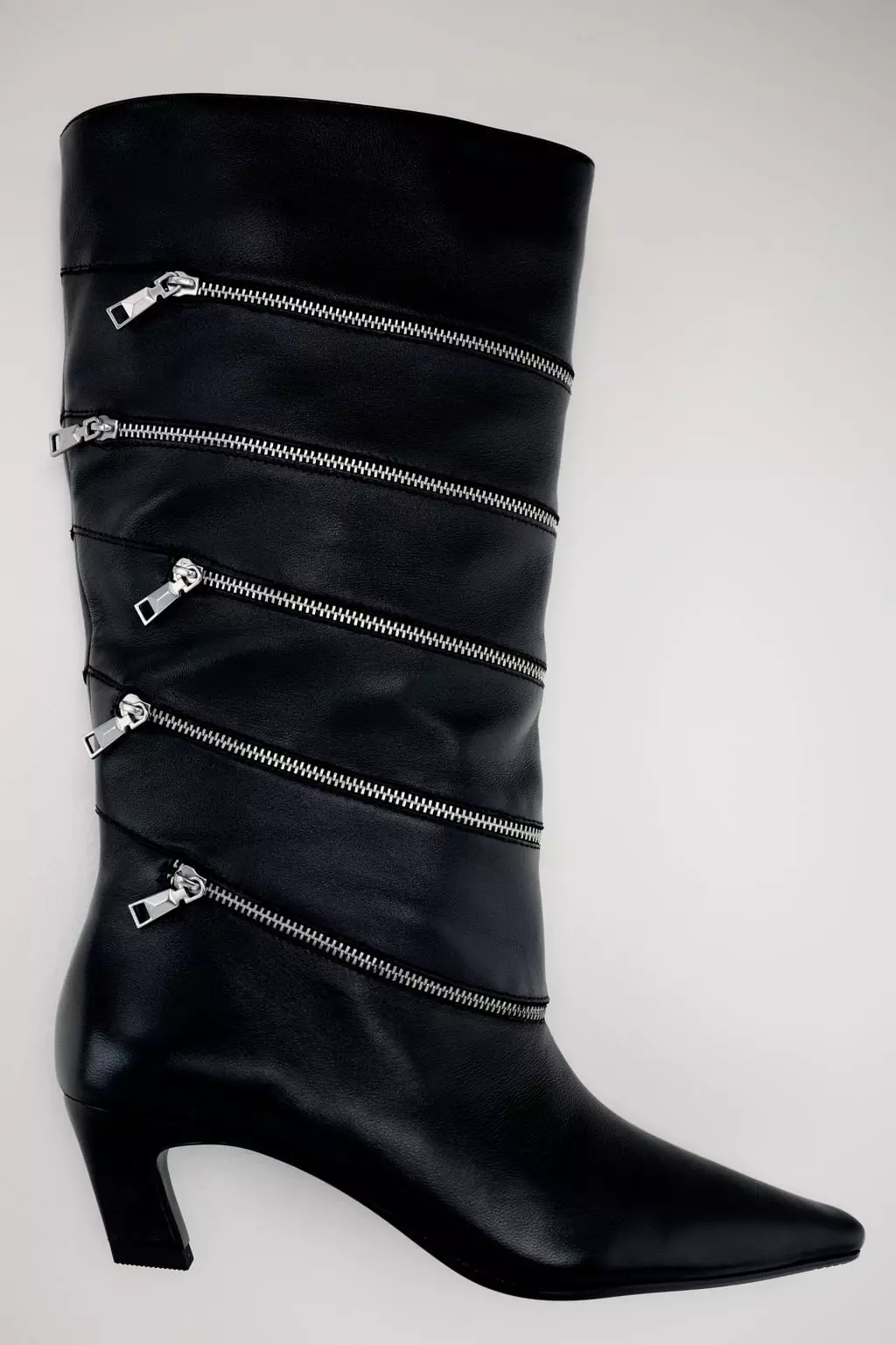 Soft Leather Zipped Boots