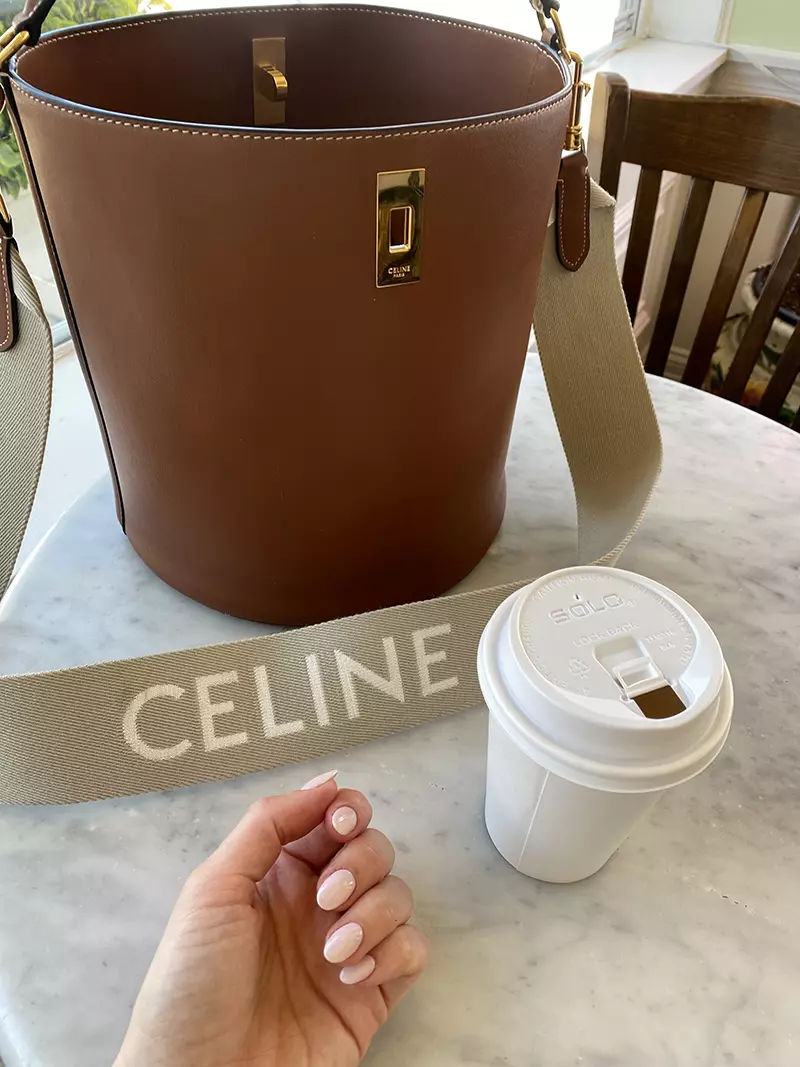 The Celine Bucket 16 in brown
