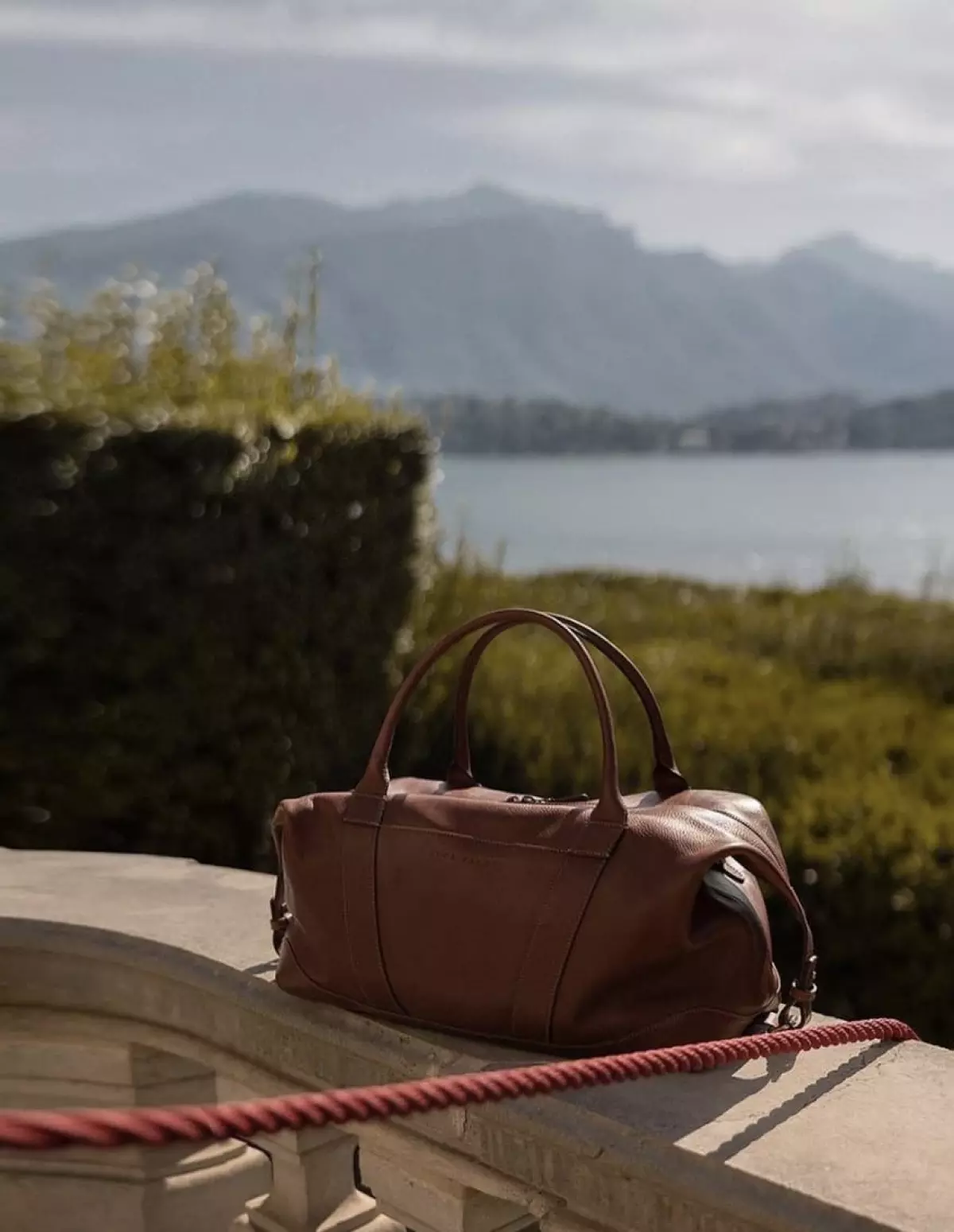 Luca Faloni Leather Weekender Bag