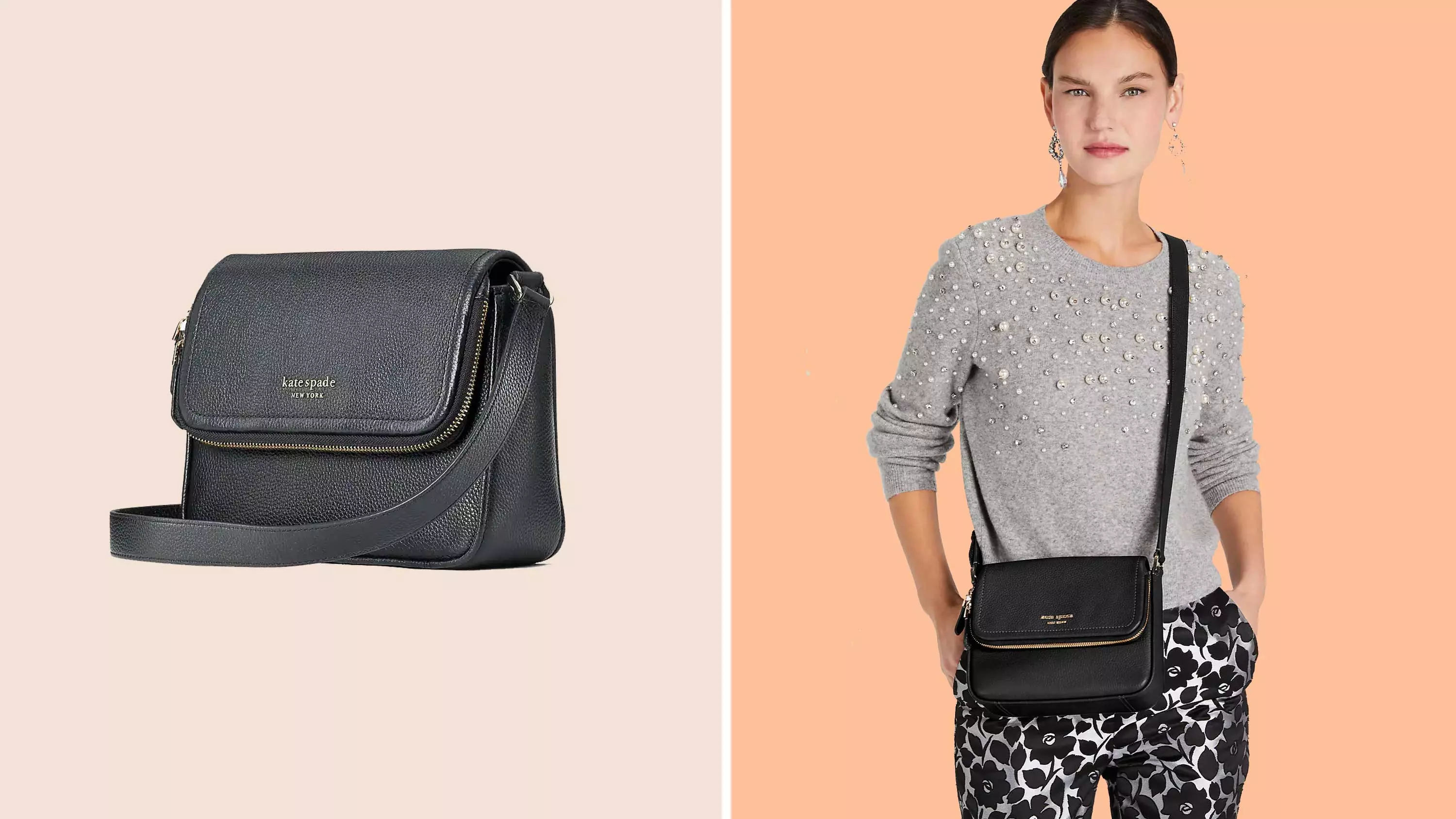 The Kate Spade Run Around Large Flap Crossbody is the ideal everyday purse.
