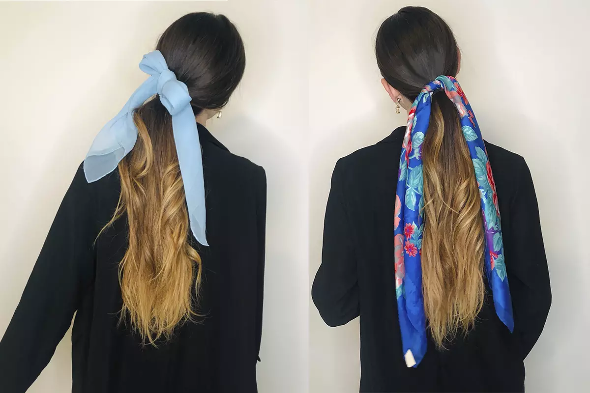 Ponytail with a Hair Scarf