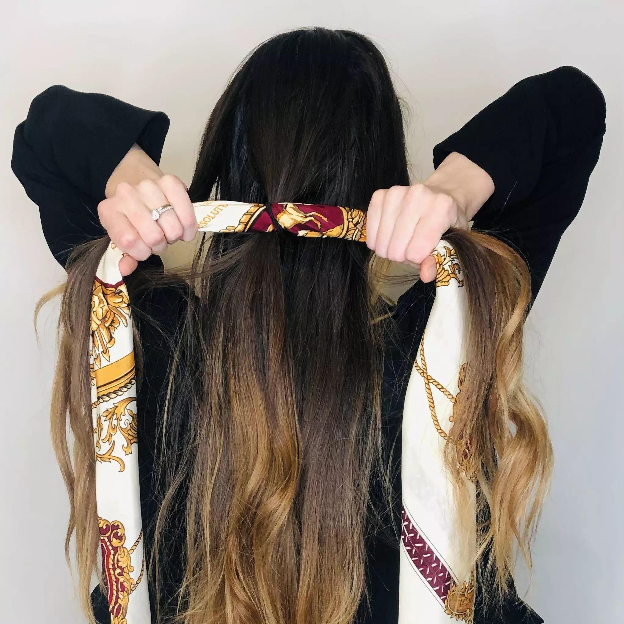 How to Braid Scarf into the Hair
