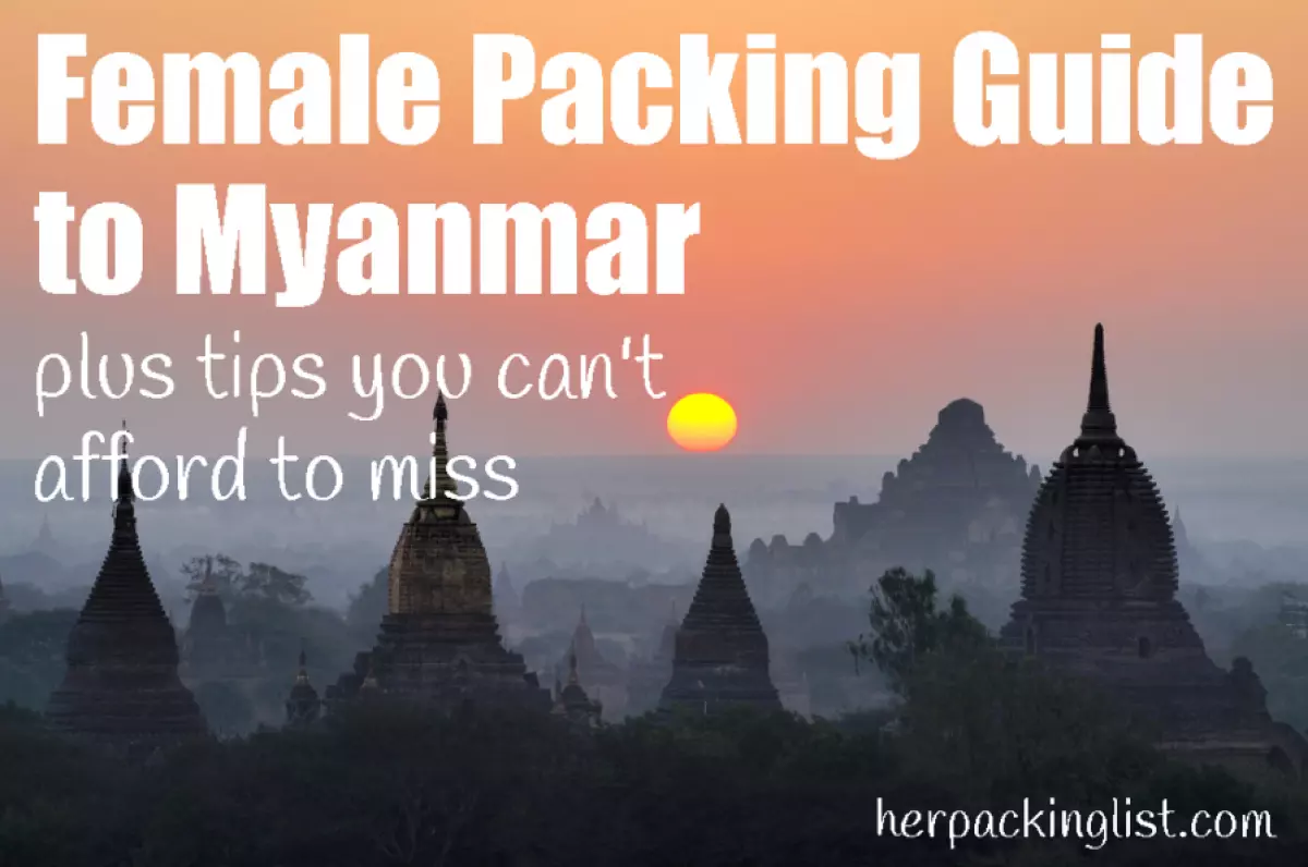 female packing list for Myanmar