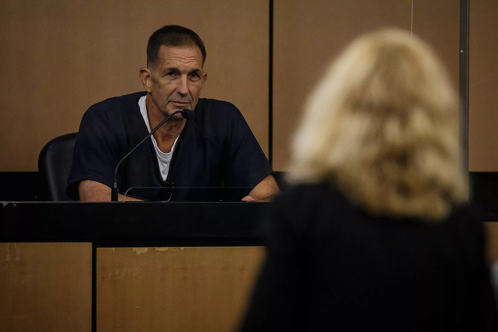 John Goodman testifies during a hearing at the Palm Beach County Courthouse in downtown West Palm Beach on, Fla., on August 30, 2023. Goodman was convicted in 2014 of DUI manslaughter and second-degree vehicular homicide in the February 2010 death of Scott Wilson. He is seeking a new trial.