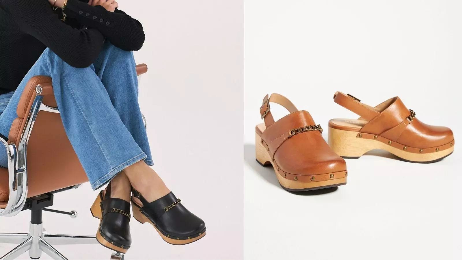 These leather clogs from Anthropologie add a nostalgic look to your fall wardrobe.