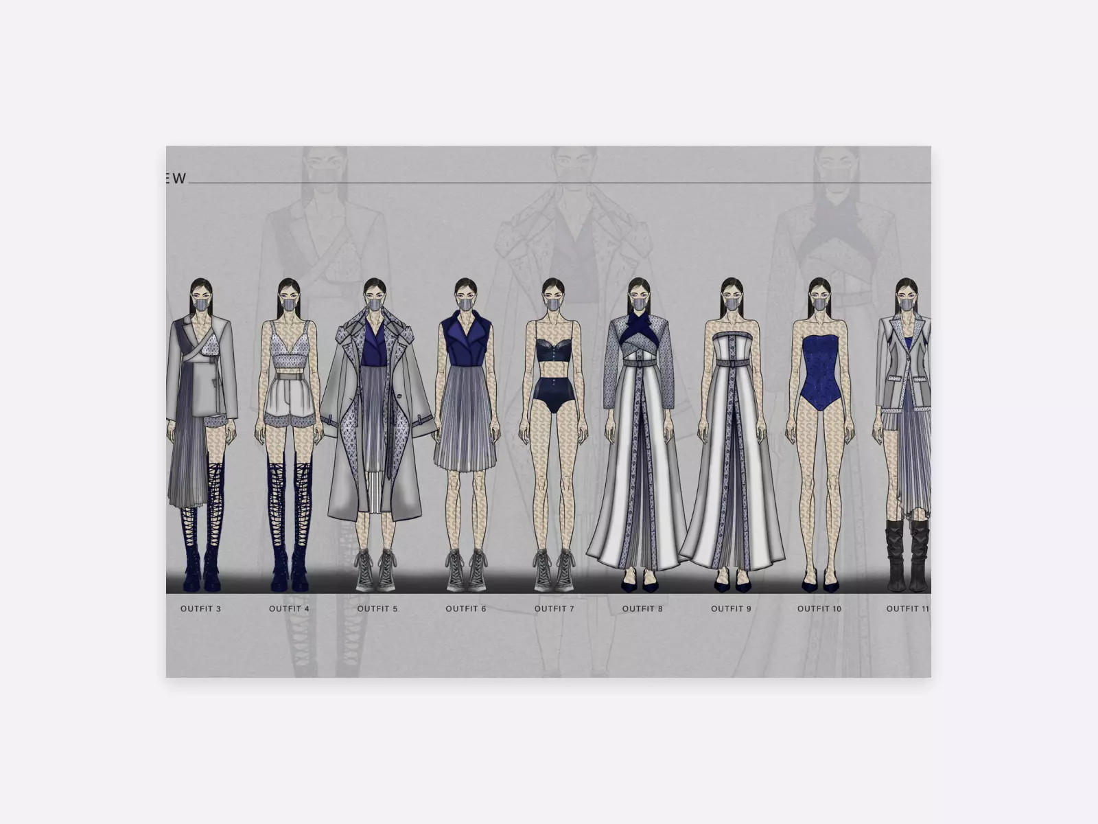 Sushmitha's fashion sketches from the collection